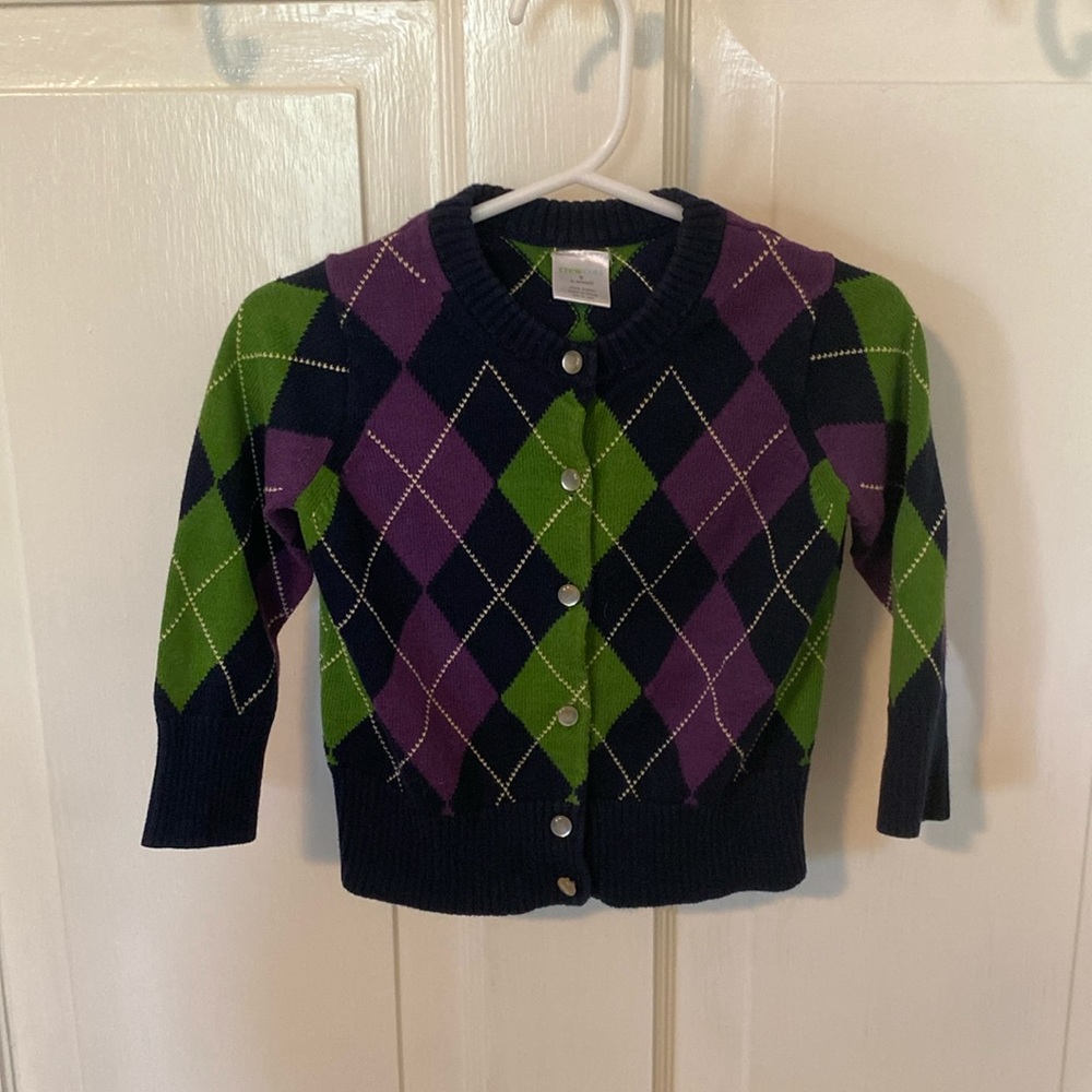 Crewcuts Argyle Swaeter with pearl buttons, 2T